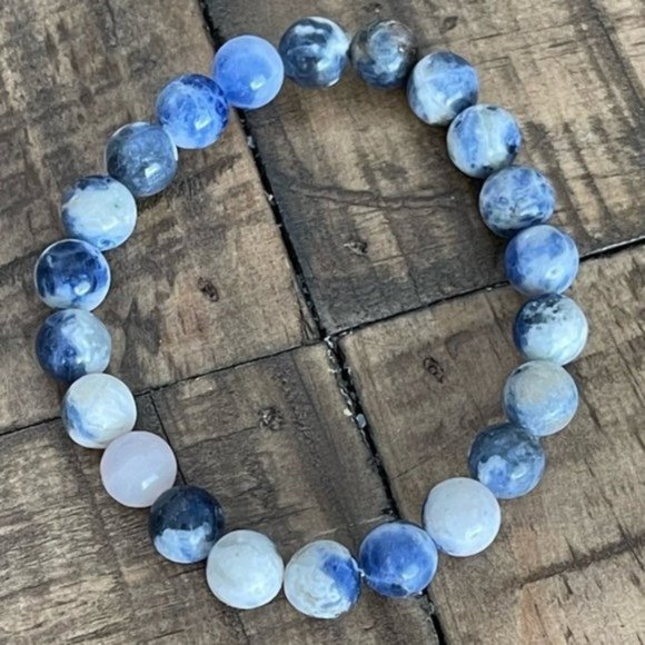 Sodalite 8mm Chakra Bead Bracelet - Picture 8 of 8